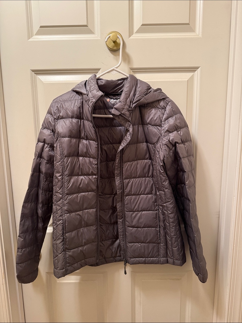 Heatkeep Lightweight Quilted Hooded Puffer Jacket - Gray